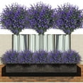 thumbnail image 1 of Sinhoon 8 Bundles Artificial Lavender Flowers, Outdoor UV Resistant Artificial Flowers Faux Plastic Shrubs for Hanging Planters Outside Home Decoration(Purple), 1 of 9