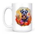 thumbnail image 2 of Welcome Spring Summer Schnauzer Portrait Flower Blue Sky Mug Miniature Schnauzer Dog Lover Coffee Tea Cup - 12001, 2 of 4