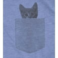 thumbnail image 2 of Mens Pocket Cat T Shirt Funny Printed Peeking Pet Kitten Animal Tee for Guys Graphic Tees, 2 of 7