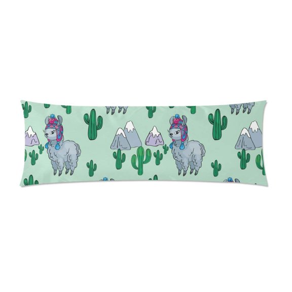 ABPHOTO Cute Llamas Body Pillow Covers Pillowcase Throw Pillows 20x60 inch