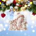 thumbnail image 4 of Uxgjfwu Snowman Ornament Pink 2D Acrylic Design for Christmas Tree Decoration, Holiday Hanging Decor for Home and Party, Flat lightweight Piece for Festive Scene Setup, 4 of 5