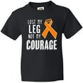 thumbnail image 3 of Inktastic Lost my Leg Not my Courage Limb Loss Awareness Orange Ribbon Youth T-Shirt, 3 of 5