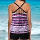 thumbnail image 4 of Conjunto de tankini con tiras en la espalda con estampado conservador para mujer Trajes de baño de dos piezas Traje de baño Fridja nalpqowj60651, 4 of 9