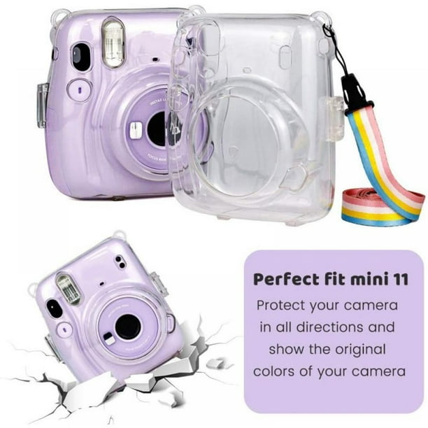 Gevangenisstraf woordenboek vredig Clearance Protective Clear Case For Fujifilm Instax Mini 11, Crystal Camera  Case With Adjustable Rainbow Shoulder Strap For Fujifilm Instax Mini 11 -  Walmart.com