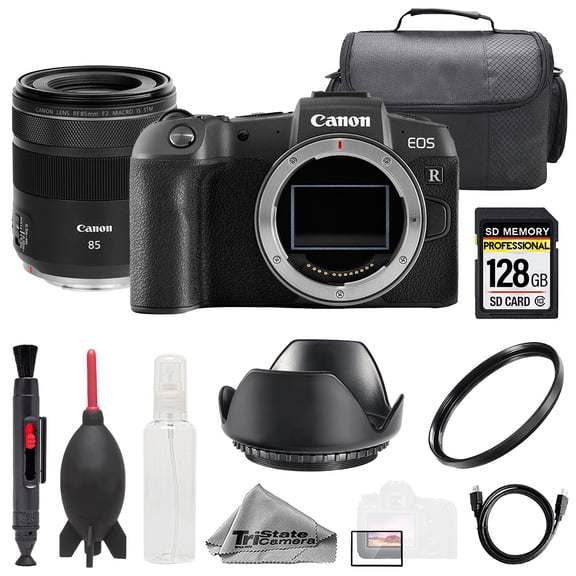 Canon EOS RP Camera   RF 85mm f/2 Macro IS STM Lens  128GB  Bag  UV Filter- Basic Kit (International Version)