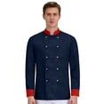 thumbnail image 2 of Unisex Men's Chef Coats - Long Sleeves Coat - Kitchen Cooking Uniform Red XS, 2 of 7