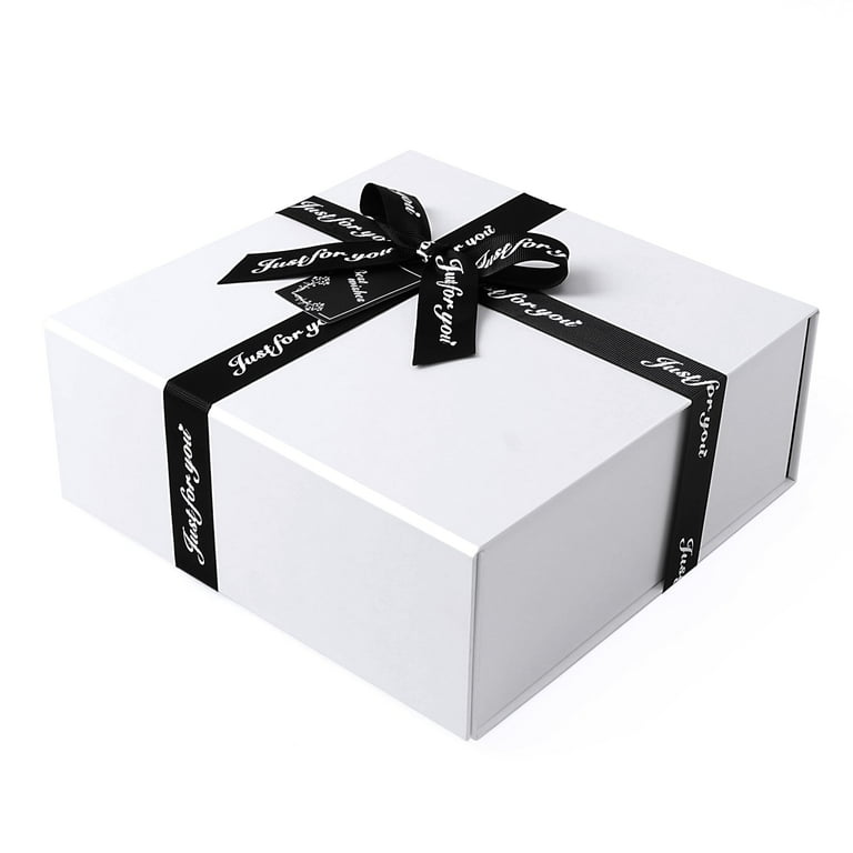 JiaWei World Gift Box 13x12.1x4.5 inches, Magnetic Gift Box with Ribbon for Christmas, Wedding, Birthday JiaWei World Gift Box 13x12.1x4.5 inches, Magnetic Gift Box with Ribbon for Christmas, Wedding, Birthday