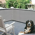 thumbnail image 4 of Balcony Shade Net Balcony Privacy Screen Cover Replacement Sunproof Cooling Weather-Resistant Fence Windscreen for Outdoor Backyard Patio Light Grey, 4 of 9