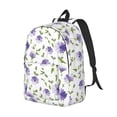 thumbnail image 2 of Xecao Purple Chicory for Canvas College Laptop Backpack, Durable Rucksack Travel Notebook Bag School Backpack Book Bag for Men Women, 2 of 8