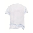 thumbnail image 2 of Camiseta informal para hombre con estampado de letras moderno: cuello redondo, manga corta, tejido elástico para primavera/verano/otoño. Para adultos, hombres, mujeres, adolescentes, jóvenes., 2 of 4