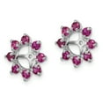 thumbnail image 2 of Sterling Silver Rhodium Created Ruby Earring Jacket, 2 of 3