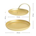 thumbnail image 4 of Bandeja multiusos para joyas, bandeja de almacenamiento decorativa, bandeja para servir, plato de joyería, organizador de maquillaje, estante, organiz Baoblaze Bandeja organizadora, 4 of 4
