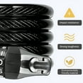 thumbnail image 5 of TALENO Waterproof Thick Steel Cable Bicycle Lock with 5-Digit Password - Portable and Antitheft for Motorcycles and Mountain Bikes, 5 of 6