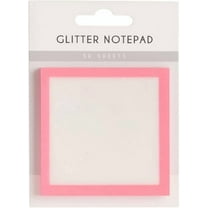 DefiDgd Glitter Notepad Sticky Notes,Self Adhesive Transparent Sticky Note,Clear Post It Notes Pastel,Small to Do List,for Book Tabs,Study Supplies(Pink)