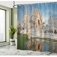 thumbnail image 5 of Ambesonne East Shower Curtain, Ornate Northern Palace, 69"Wx84"L, White Green Blue, 5 of 5
