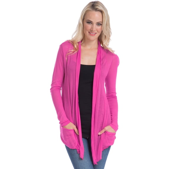 Semi-sheer Cardigan Cover-up with Pockets