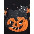 thumbnail image 6 of Arvbitana Women's Halloween Loose Sweatshirt Long Sleeve Pumpkin Cat Pattern Pullover Tops Ladies Crew Neck Casual Hoodie Streetwear, 6 of 7