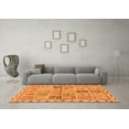thumbnail image 3 of Ahgly Company Indoor Square Abstract Orange Modern Area Rugs, 6' Square, 3 of 4