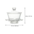 thumbnail image 4 of 1 juego de taza de té con tapa y platillo de vidrio transparente para té Kung Fu, 4 of 8