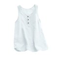 thumbnail image 4 of Soyumi Cotton Linen Cami Tops for Women Summer Sleeveless Embroidery Tank Tops Casual Camisole Loose Fit Spaghetti Strap Cami Shirts, White, 4 of 5