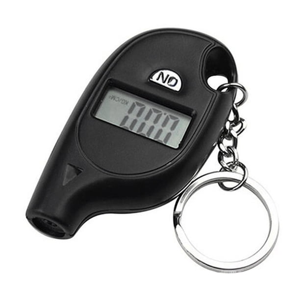 Mini llavero duradero estilo medidor de neumáticos pantalla LCD 5-150PSI medidor de neumáticos portátil