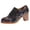 Black, variant on Sparkling Metallic Sequin Chunky Block High Heels Dress Boots for Women Vintage Leather Lace up Pointed Toe Dressy Pumps Stage Performance Dance Ankle Booties