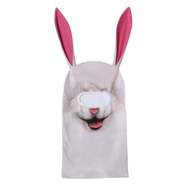 Beardowear Unisex Realistic Print Bunny Rabbit Head