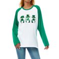 thumbnail image 1 of Sudadera Para Mujer De Manga Larga Con Estampado De TréBol De Coche Y Gato XBTCLXEBCO Enano Verde;L, 1 of 5