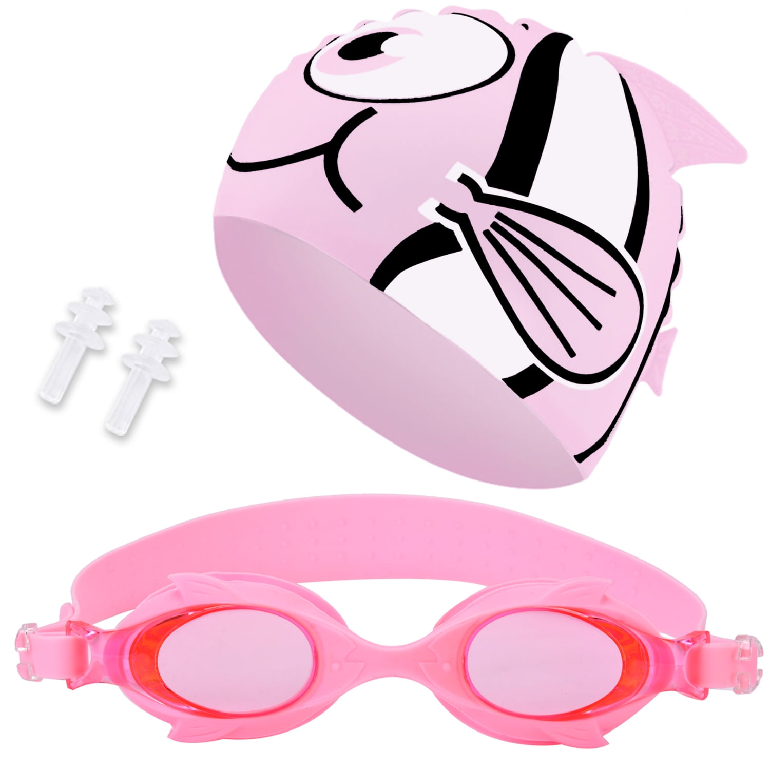 Kids Swim Cap Swim Goggles Set, Aniwon Anti Fog Swim Goggles Waterproof Silicone Swimming Cap with Ear Plugs for Boys... by Outgeek