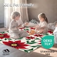 thumbnail image 4 of ODIKA 2'x3' Machine Washable Non-Slip Area Rug, Poinsettia Bloom Floral Christmas Celebration High Traffic Rug with Pad, Red, 623174, 4 of 8