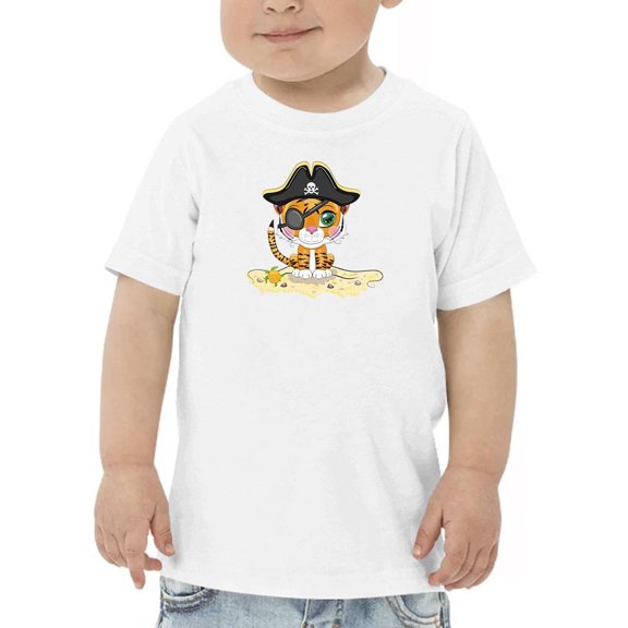 Sweet Pirate Tiger Art T-Shirt Toddler -Image by Shutterstock,  3 Toddler