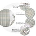 thumbnail image 3 of Buffalo Plaid Bathroom Shower Curtains with 12 Hooks Polyester Waterproof Shower Curtain for Stalls and Bathtubs Slate Blue Grey Farmhouse Gingham Striped Decorative Bathroom Curtain 36x72 Inches, 3 of 9