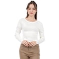 thumbnail image 1 of Playera Para Mujer Manga Larga Quarry Básica Color Hueso, 1 of 4