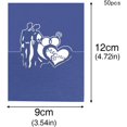 thumbnail image 2 of 50pcs 3D Place Cards Couple Design Table Name Cards Foldable Blank Paper Name Card Wedding Place Cards (Blue), 2 of 4