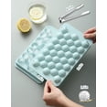 thumbnail image 7 of Ice Cube Tray with Lid BPA Free 3 Pack (99 1.1'' Balls) Small Ice Ball Maker Mold, Ice Tray with Cover Easy-Release Round Sphere Ball Ice Cube Mold Stackable Nugget Ice Mold-Tray Blue, 7 of 7