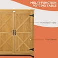 thumbnail image 4 of Outsunny Wooden Outdoor Storage Cabinet and Potting Bench Table, 4 of 10