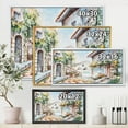 thumbnail image 5 of Sunny Day At The Vintage City Cozy Street 20 in x 12 in Framed Painting Canvas Art Print, by Designart, 5 of 5
