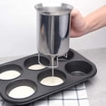 thumbnail image 3 of Stainless Steel Pancake Batter Dispenser - Perfect for Baking Pancakes, Cupcakes, Muffins, Crepes, and Waffles, 3 of 5