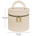 thumbnail image 2 of Linkidea Round Insulated Lunch Box, Hard Shell Waterproof Lunch Storage Box with Hand Strap, Compatible with 20 oz Crock Pot (Beige), 2 of 6