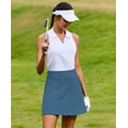 thumbnail image 4 of Pinspark Tennis Skirts for Women High Waisted Golf Skorts with 4 Pockets Knee Length Athletic Skort UV Protection Active Skirt, 4 of 6