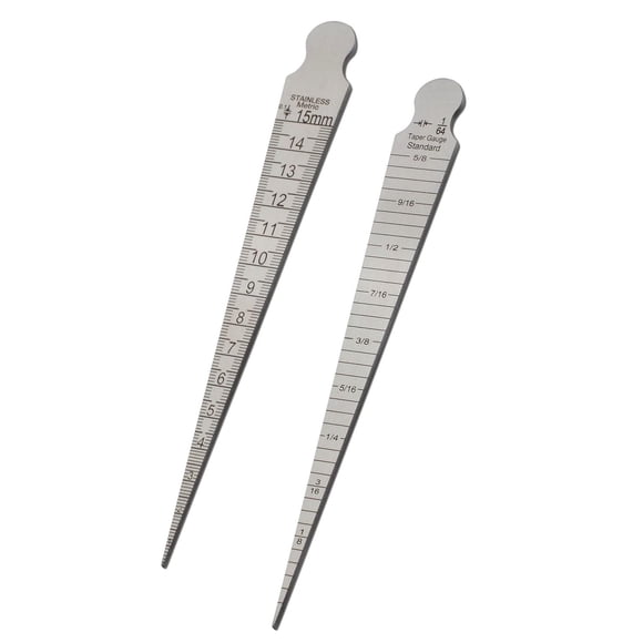 Calibre de Soldadura Inoxidable para Medición de Agujeros Cilíndricos en Pulgadas y Métricas
