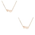 thumbnail image 2 of Collar de constelaciones Qarigey tema zodiaco DIY oro rosa 2piezas, 2 of 5