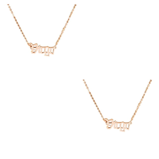 Sonducket Carta Amistad Collar DIY Creativo Chic con Display Card Charm Colgante para Lover Festival Gifts Rose Gold Virgo Virgo 2piezas Sonducket CBP300717