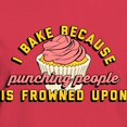 thumbnail image 3 of CafePress - I Bake Because Punching Pe Women's Classic T Shirt - Women's Traditional Fit Dark T-Shirt, 3 of 4