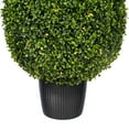 thumbnail image 3 of Vickerman Artificial 36" High x 20" Wide Boxwood Teardrop Shaped Bush, warm white 3mm LED lights., 3 of 5