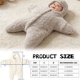thumbnail image 3 of larppty Baby Starfish Onesie, Cute Thick Fleece Wearable Soft Newborn Baby Infant Warm Swaddle Wrap Sleeping Sack, 3 of 7