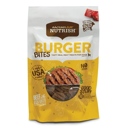 - Rachael Ray Nutrish Burger Bites Grain Free Dog Treats, Beef Burger with Bison Recipe, 12 oz