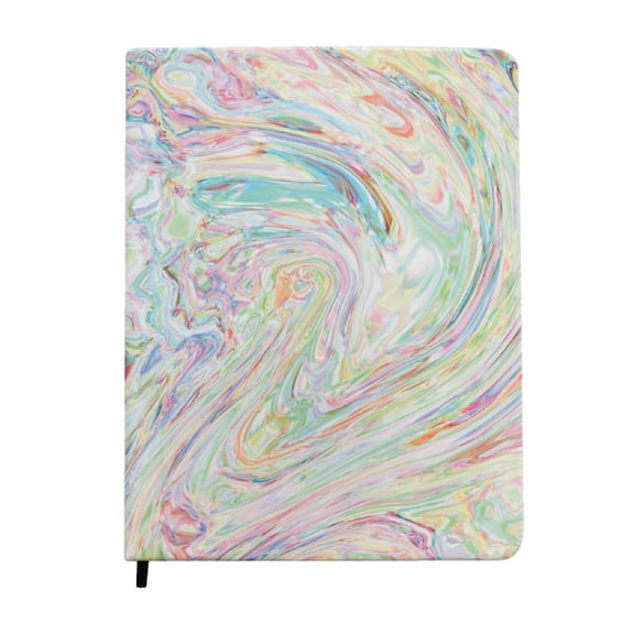 Denik Faux Leather Notebook, 8" x 11", College Rule, 150 Pages (75 Sheets), Multicolor