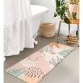 thumbnail image 6 of Bathroom Runner Rug Green Botanical Long Bath Mat Non-Slip Modern Boho Bath Rug Soft Velvet Machine Washable Floor Mats Aesthetic Design for Bathroom Tub Shower,20''''x59'''', 6 of 6
