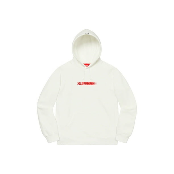 Supreme - Supreme Motion Logo Hooded Sweatshirt White - Size Medium
